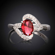 silver plated engagement ring inlaid stone kiss anel masculino wedding jewelry hbr333 J4U66