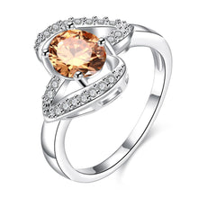 silver plated engagement ring inlaid stone kiss anel masculino wedding jewelry hbr333 J4U66