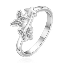 silver plated rings for men cent web anillos charm hbr071 J4U66