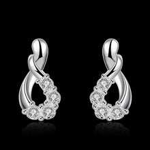 silver earing twisted crystal cufflinks oso smte753 J4U66
