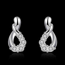 silver earing twisted crystal cufflinks oso smte753 J4U66