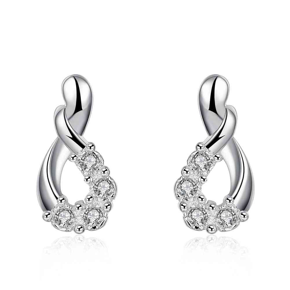 silver earing twisted crystal cufflinks oso smte753 J4U66