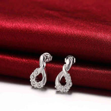 silver earing twisted crystal cufflinks oso smte753 J4U66