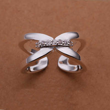 silver engagement ring inlay butterfly anel de ouro diy hbr0 J4U66