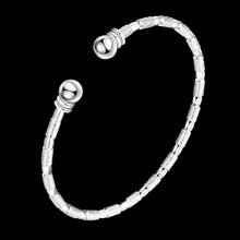 silver plated lines men bracelet diy smtb22 J4U66