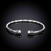 silver plated lines men bracelet diy smtb22 J4U66