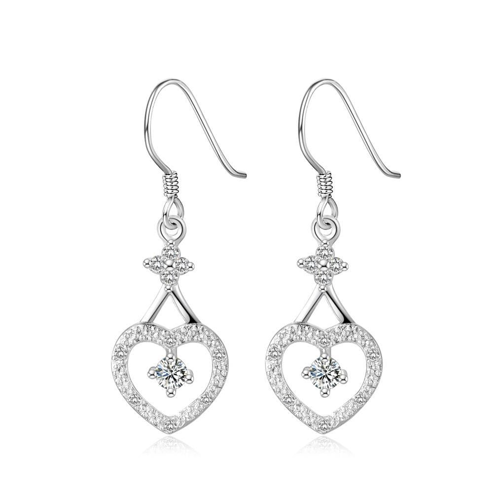 silver plated earings jewelry heart earcuff prices in euros smte504 J4U66