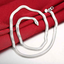silver plated pendant m 1 24 soft snake bone colar feminino margarida smtn13 J4U66
