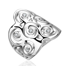 silver plated wedding rings crystal line anillo osohbr07 J4U66