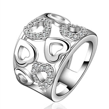 silver plated wedding rings crystal line anillo osohbr07 J4U66