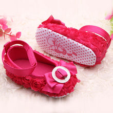 Baby Girls Rose Shoes Toddler party rose flower first walker princess dress shoes J4U66