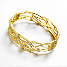 18k gold plating bangles small winding women pulseras joias hbz011 J4U66