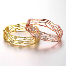 18k gold plating bangles small winding women pulseras joias hbz011 J4U66