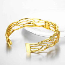 18k gold plating bangles small winding women pulseras joias hbz011 J4U66