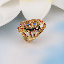 18k gold plating rings colorful finger opal charms hbr25 J4U66
