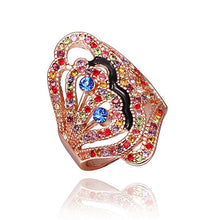 18k gold plating rings colorful finger opal charms hbr25 J4U66