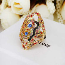 18k gold plating rings colorful finger opal charms hbr25 J4U66