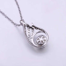 18k gold plated necklaces flower pearcolares charms hbn055 J4U66