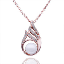 18k gold plated necklaces flower pearcolares charms hbn055 J4U66