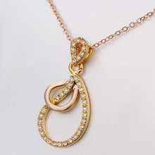 austrian crystal necklace twin circle collares ruby jewelry J4U66