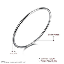 silver bracelet bangle 3mm single circle women wedding bracelet bone smtb135 J4U66
