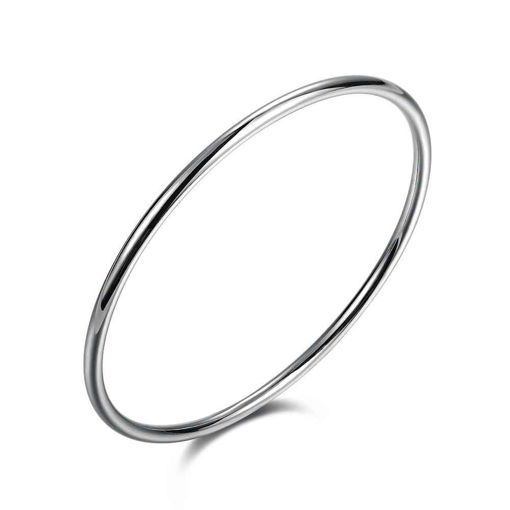 silver bracelet bangle 3mm single circle women wedding bracelet bone smtb135 J4U66