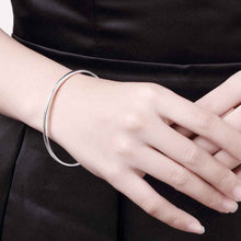 silver bracelet bangle 3mm single circle women wedding bracelet bone smtb135 J4U66