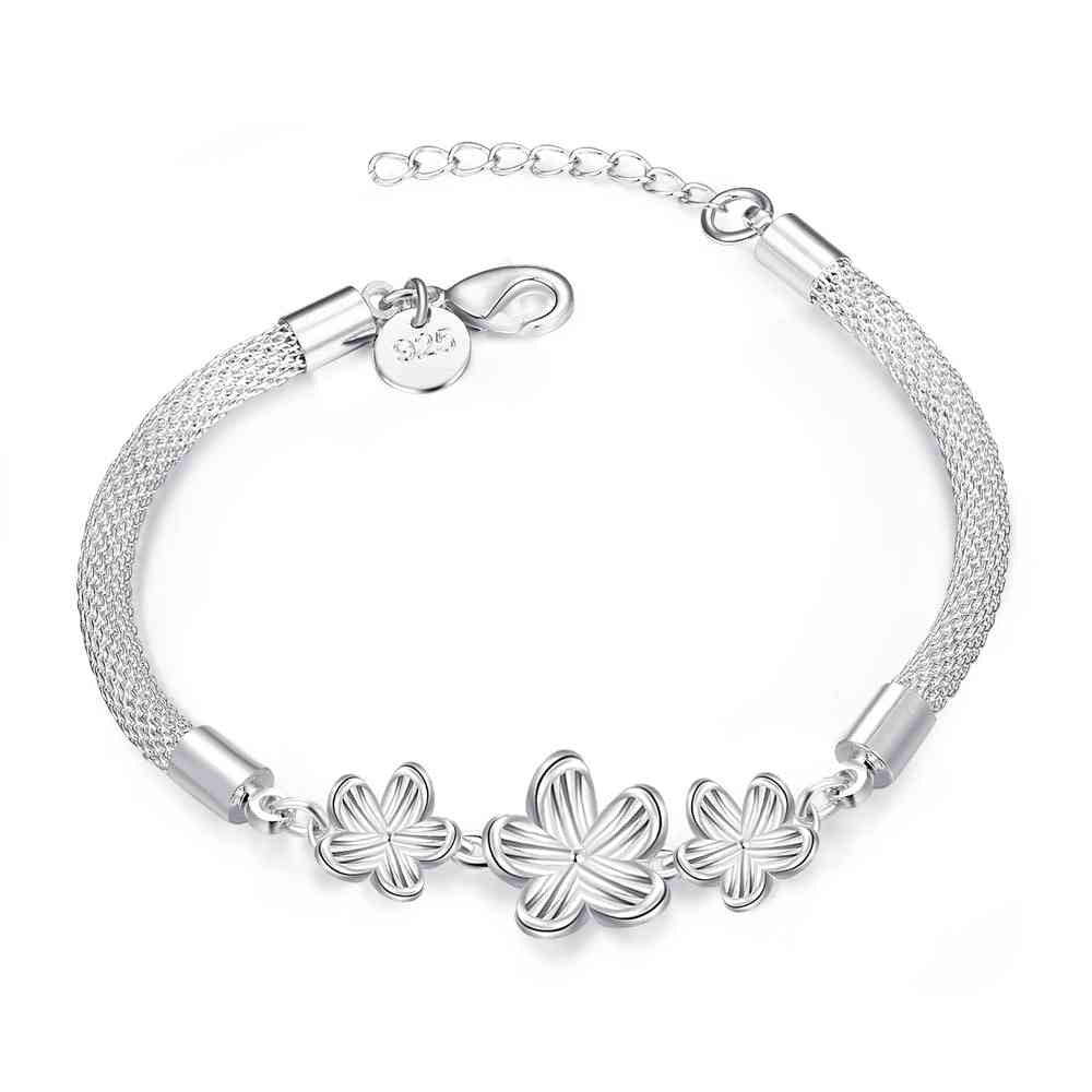 silver bracelets for women plum flower one direction floating charms smth30 J4U66