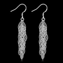 silver earring leaves brincos bijoux women smte74 J4U66