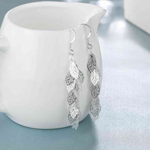 silver earring leaves brincos bijoux women smte74 J4U66