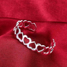 silver plated bangles full hearts women wedding bracelet fine jewelry smtb11 J4U66