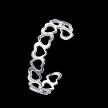 silver plated bangles full hearts women wedding bracelet fine jewelry smtb11 J4U66