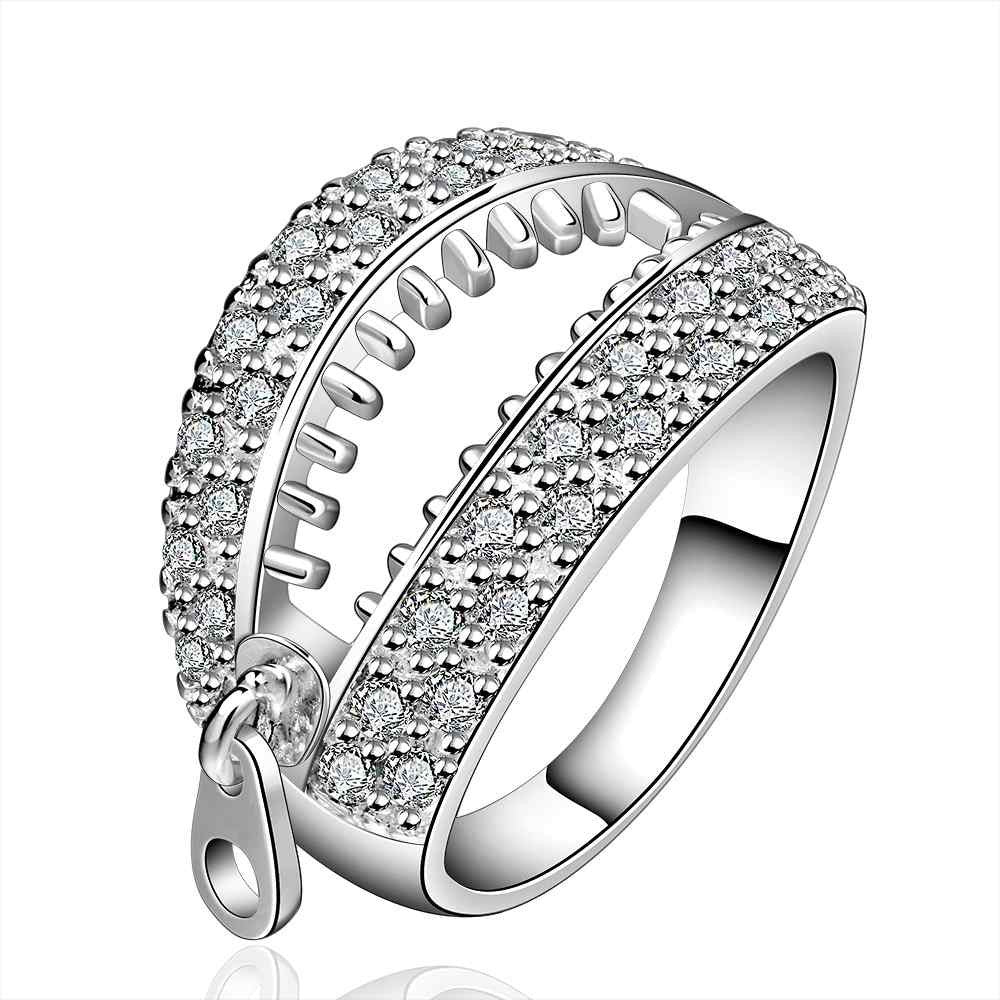 silver plated engagement ring lasuo holow men ring bijouterie hbr05 J4U66
