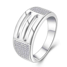 silver plated engagement ring lasuo holow men ring bijouterie hbr05 J4U66