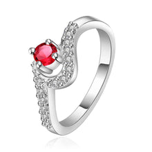 silver wedding rings musicwhite gem anel ruby jewelry hbr022 J4U66