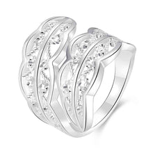 design silver plated engagement rings double leaves aliancas jewellery hbr102 J4U66