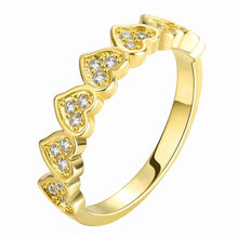 design luxurio 18k gold plating rings for women love connected anillos love J4U66