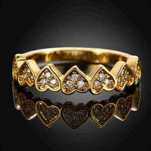 design luxurio 18k gold plating rings for women love connected anillos love J4U66