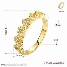 design luxurio 18k gold plating rings for women love connected anillos love J4U66