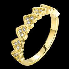 design luxurio 18k gold plating rings for women love connected anillos love J4U66