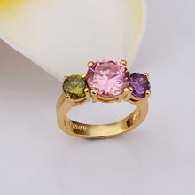 design luxurio 18k gold plated engagement rings violetta green bre anillo oso bijoux hbr155 J4U66