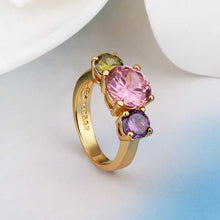 design luxurio 18k gold plated engagement rings violetta green bre anillo oso bijoux hbr155 J4U66