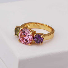 design luxurio 18k gold plated engagement rings violetta green bre anillo oso bijoux hbr155 J4U66