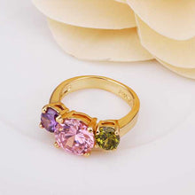 design luxurio 18k gold plated engagement rings violetta green bre anillo oso bijoux hbr155 J4U66
