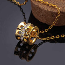 design luxurio 18k gold plated necklace hollow cylindercollier femme accessories smtpn0 J4U66