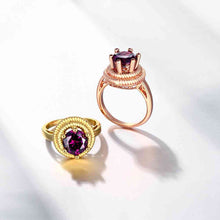 design luxurio acessorios para mulher ring insets purple gem aneis collier plastron skgr103 J4U66