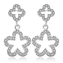 design luxurio silver earrings for women hollow star stud pendientes costume jewellery hbe1 J4U66