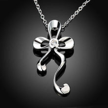 design luxurio silver necklace flower shaped insets patek oso smtn7 J4U66