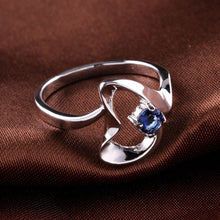 design luxurio silver plated rings insets sapphire prices in euros joias hbr014 J4U66
