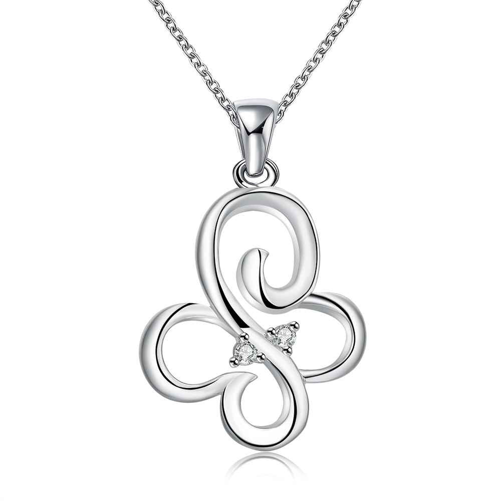 jewellery charms silver pendant butterfly insets colar love smtn J4U66